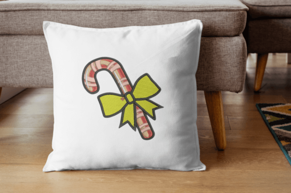 Charming Christmas Candy Cane Embroidery
