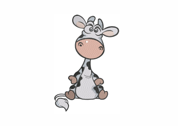 Cow Machine Embroidery, Funny Cow