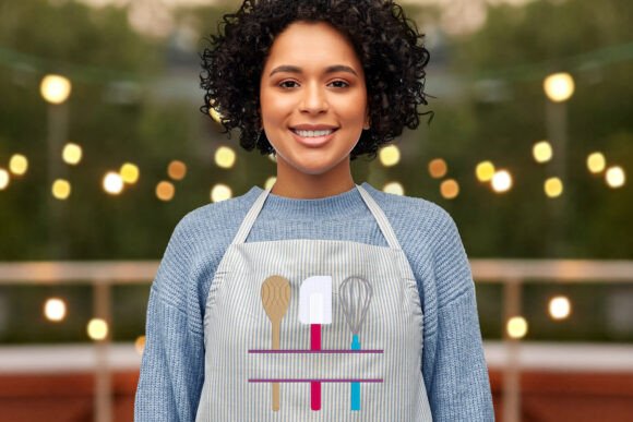 Kitchen Tools Split Embroidery