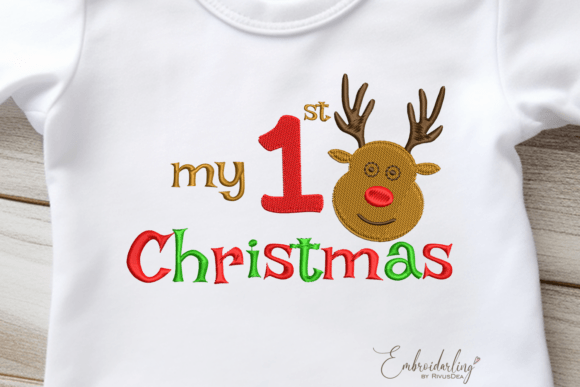 My 1st Christmas Embroidery Monogram